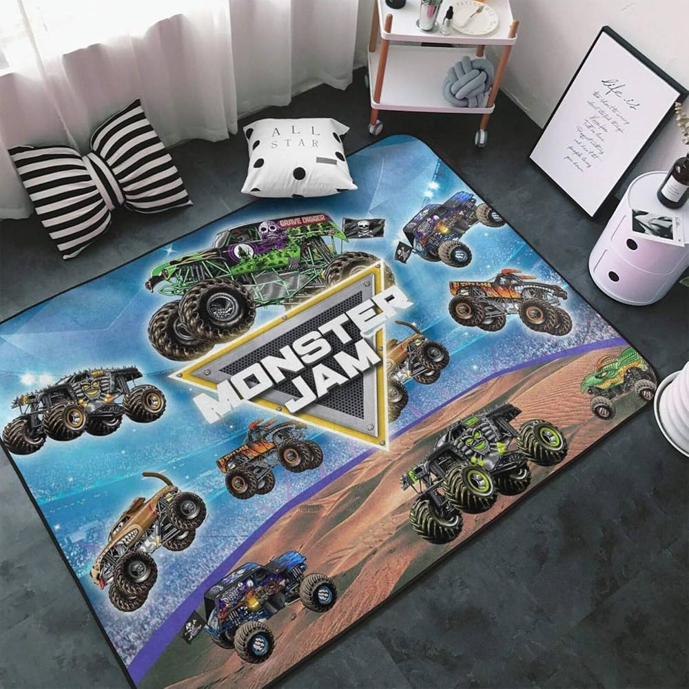 Anime Car Area Rugs Large Carpet Non-Slip Floor Mat Soft Fluffy Throw Carpet Indoor Anime 60 x 39... | Amazon (US)