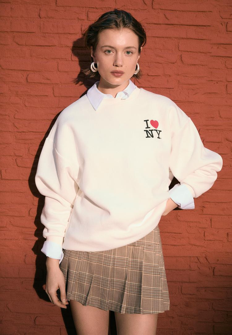 I love NY oversize sweatshirt | Stradivarius (UK)