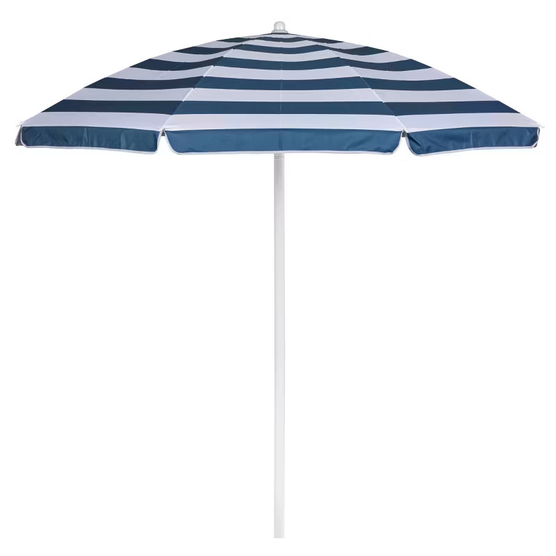 Picnic Time 5.5'  Beach Compact Umbrella - Blue/White | Target