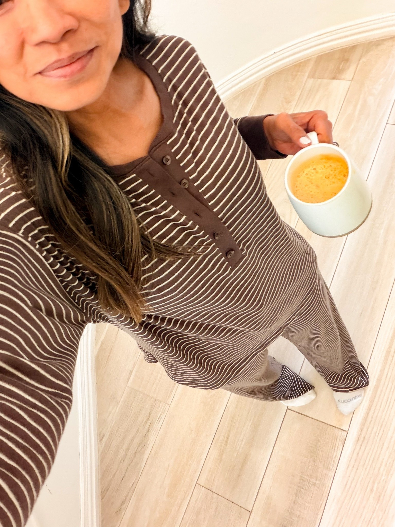 I’m 5’2” 118#ish for reference 
Top and bottom in small -loose fit. Soooo comfy and soft!!

#LTKmomlife #LTKootd #LTKOver40