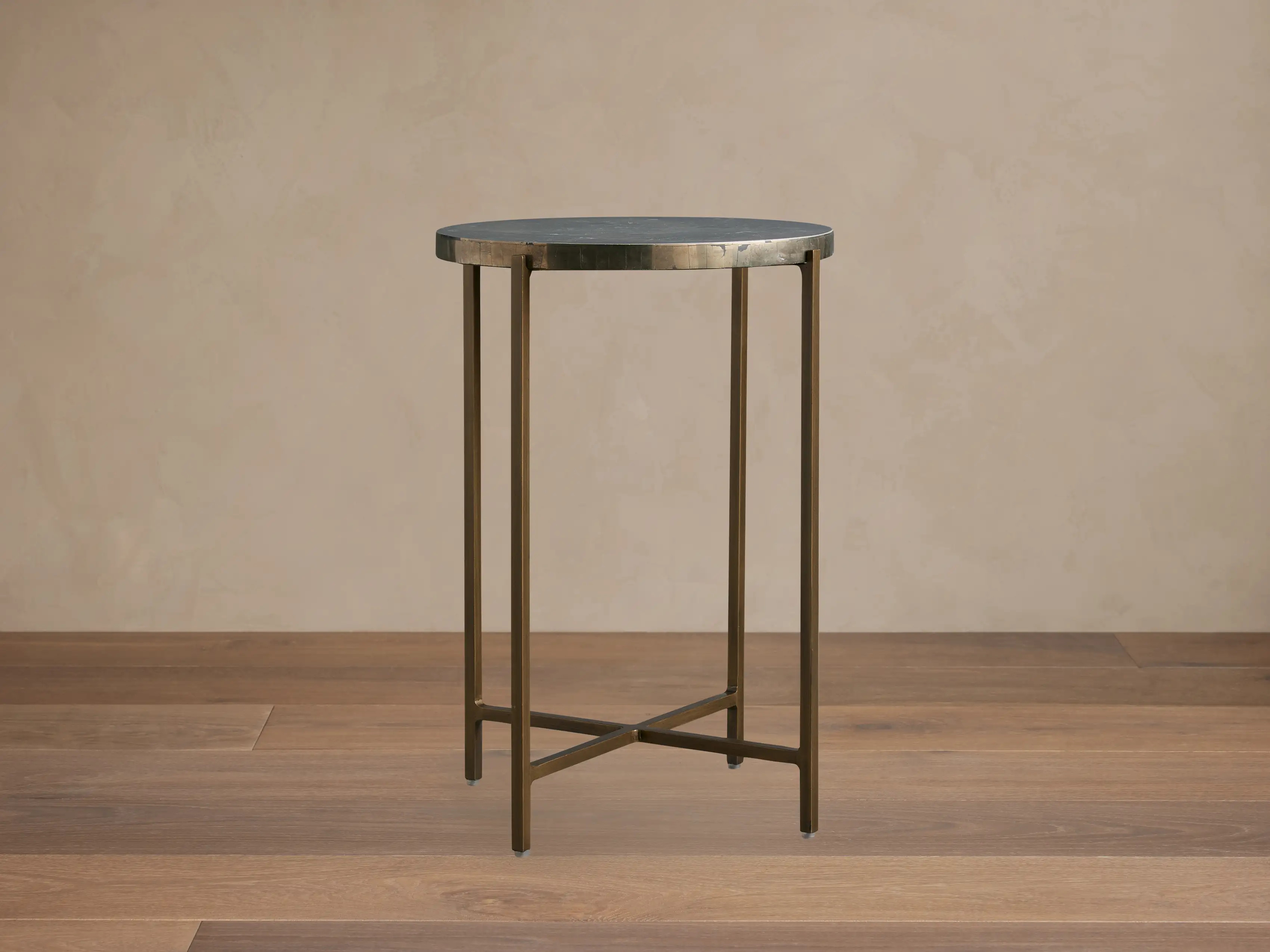 Ludlow Martini Table in Gold Pyrite | Arhaus