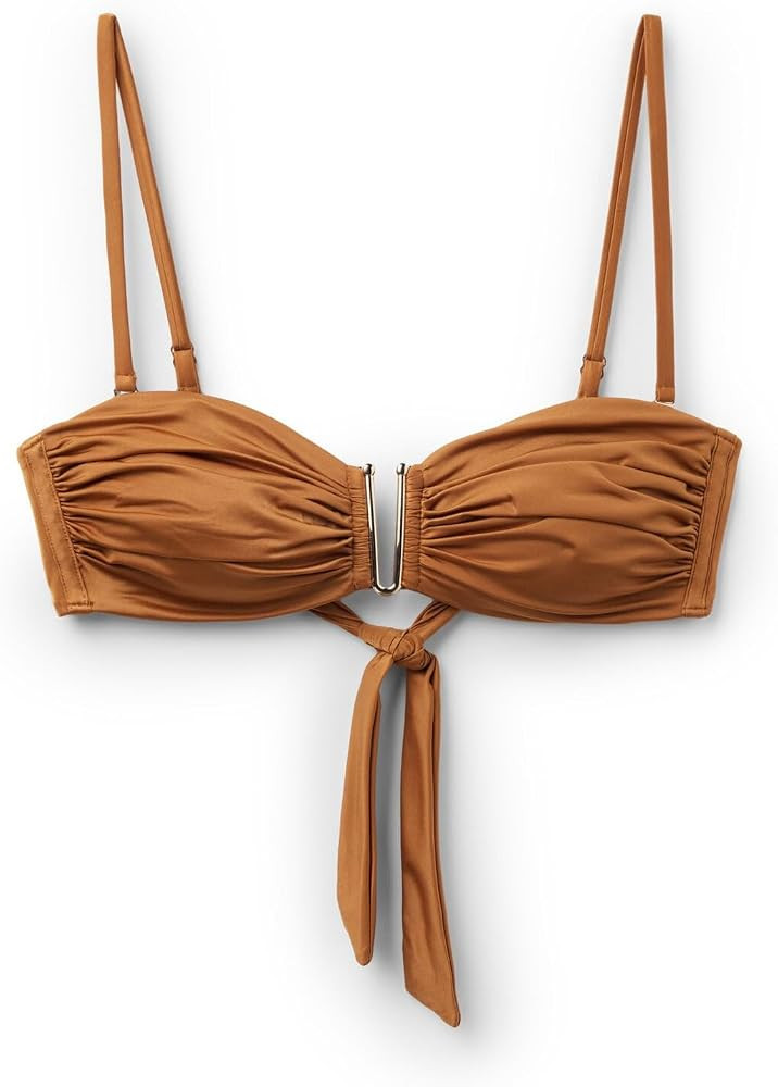 CALZEDONIA Shiny Satin Bandeau Bikini Top | Amazon (US)