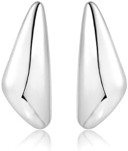 Chunky Gold Dangle Earrings For Women Gold Plated Statement Earrings Large Minimalist Geometric L... | Amazon (US)