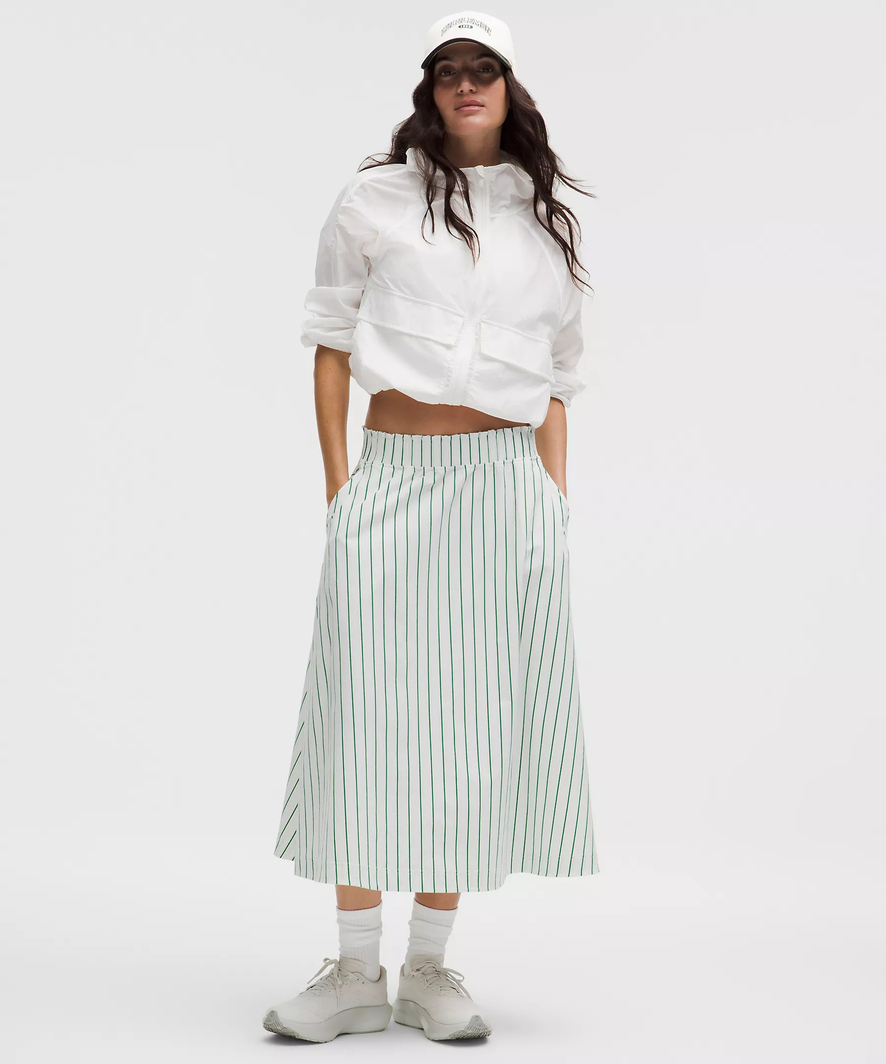 Stretch Woven Ruffle-Waist Midi Skirt | Lululemon (US)