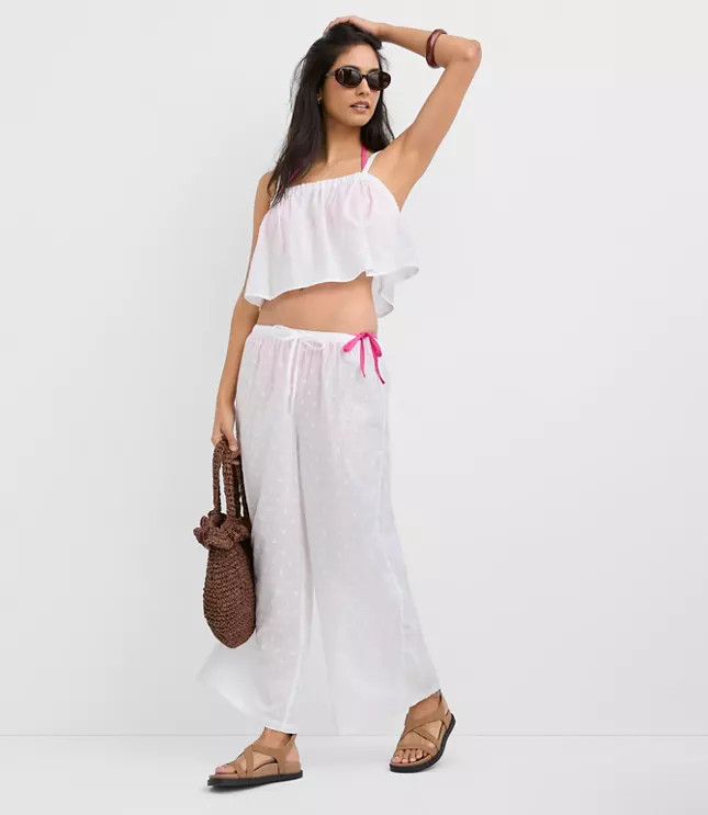 LOFT Beach Clip Dot Pants | LOFT