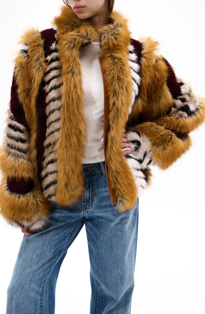 Mixed Faux Fur Coat | Nordstrom