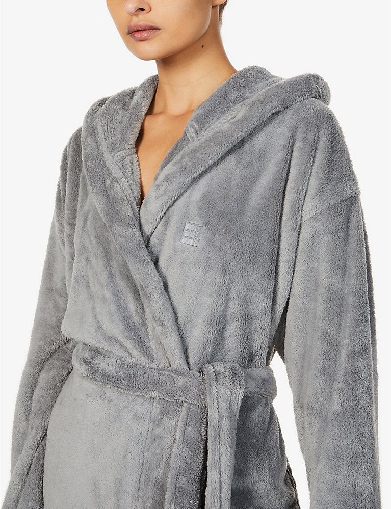SOHO HOME Logo-embroidered recycled-polyester house robe | Selfridges