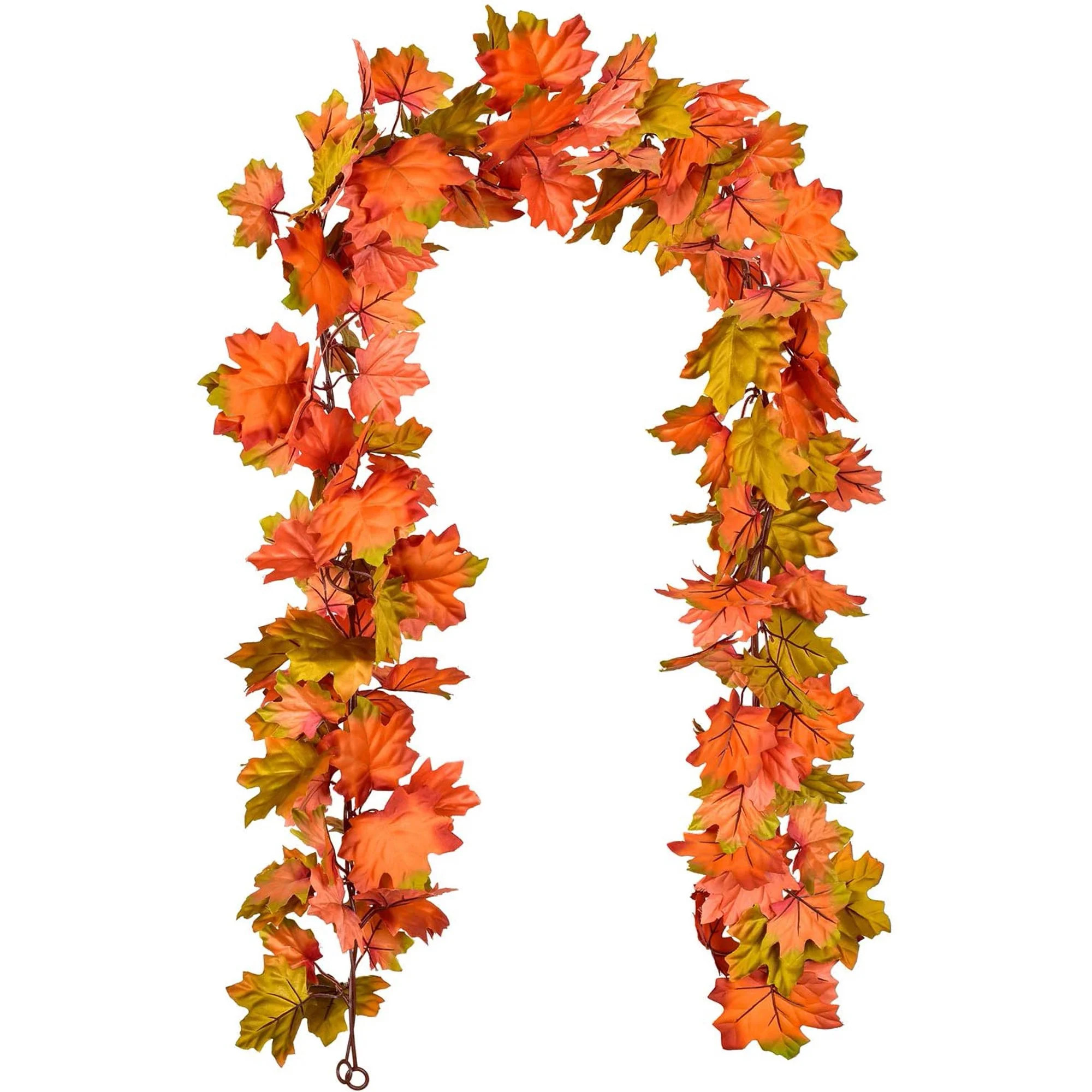 Goodwill 2 Pack Fall Garland Maple Leaf, 5.9Ft/Piece Hanging Vine Garland Artificial Autumn Folia... | Walmart (US)