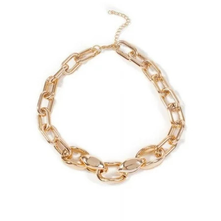 Women s Gold Plated Chain Alloy Choker Necklace | Walmart (US)