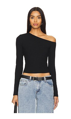 superdown Corinne Off Shoulder Top in Black from Revolve.com | Revolve Clothing (Global)