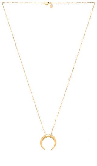 gorjana Cayne Crescent Pendant Necklace in Gold | Revolve Clothing (Global)