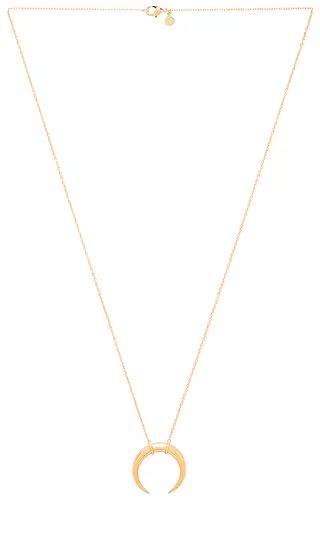 gorjana Cayne Crescent Pendant Necklace in Gold | Revolve Clothing