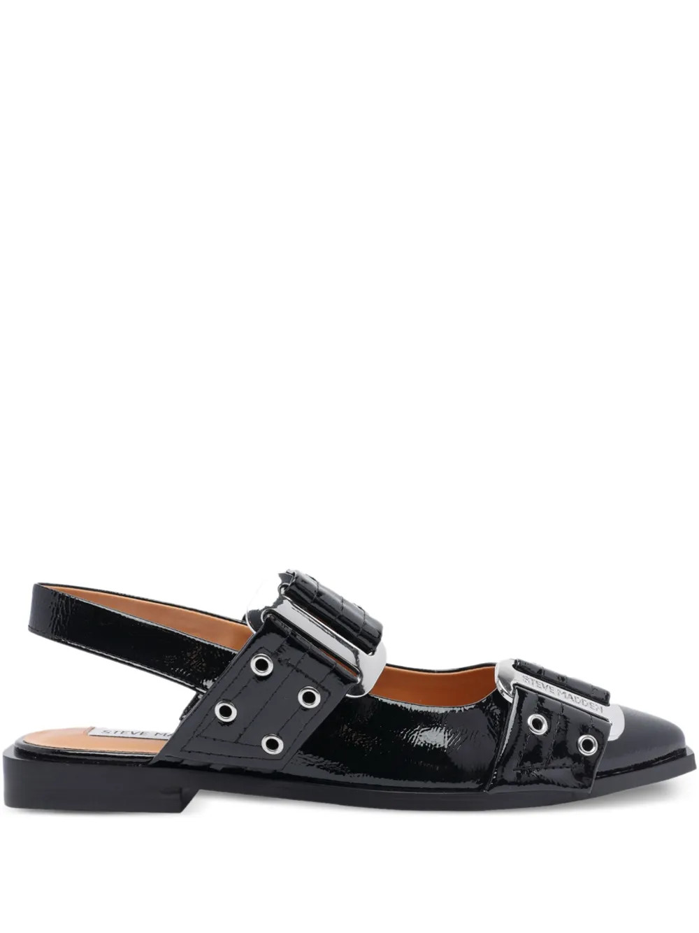 Steve Madden Grand Ave buckle-detail slingback ballet flats - Black | Farfetch Global