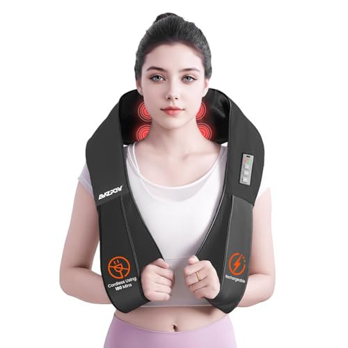 AMZPONY® Cordless Neck Massager for Pain Relief Deep Tissue, Rechargeable Shiatsu Neck and Back Massager with Heat Kneading Shoulder Massage for Body Muscle Pain Relief,Gifts for Mom Dad Friends | Amazon (US)