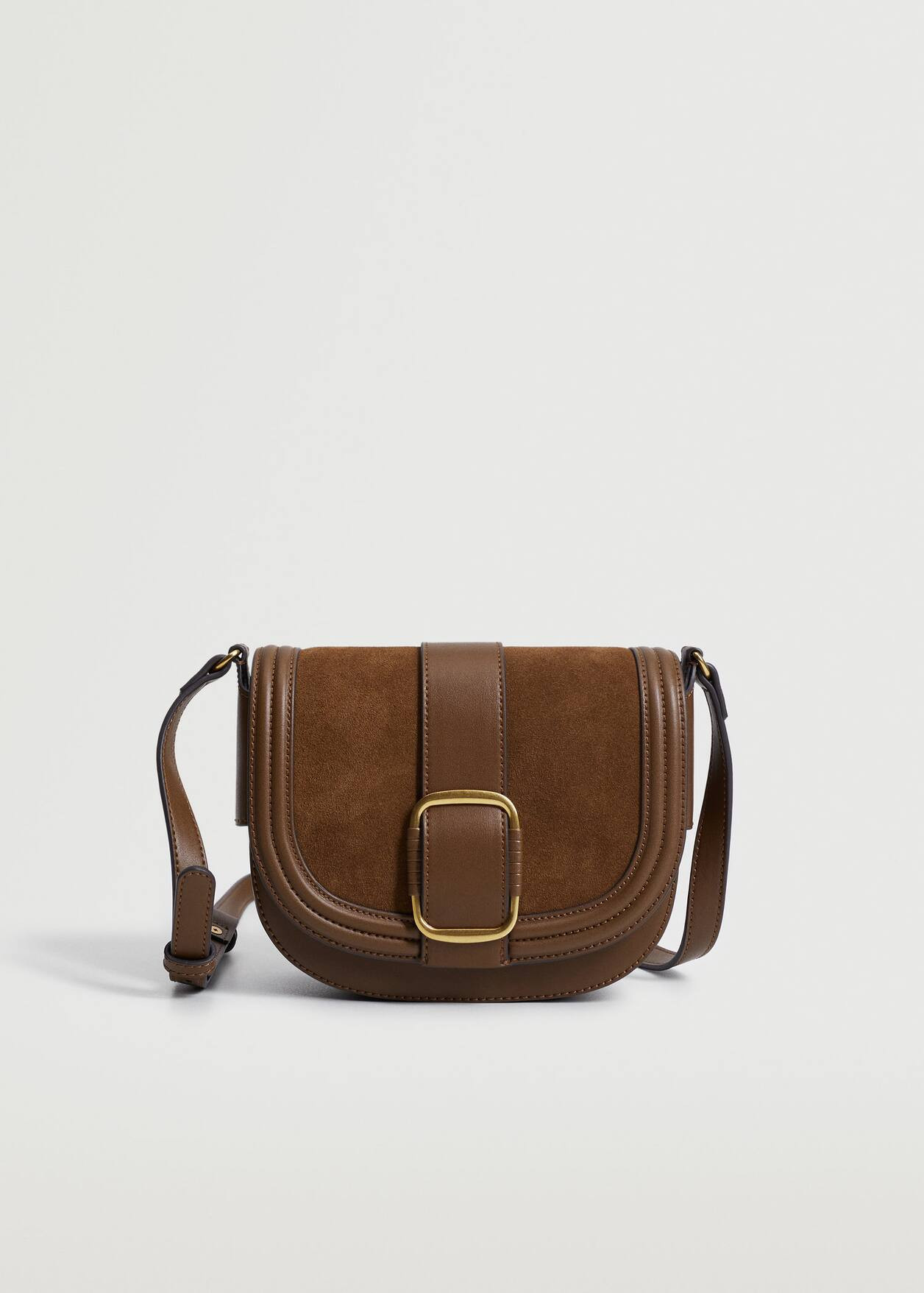 Buckle leather bag | MANGO (UK)