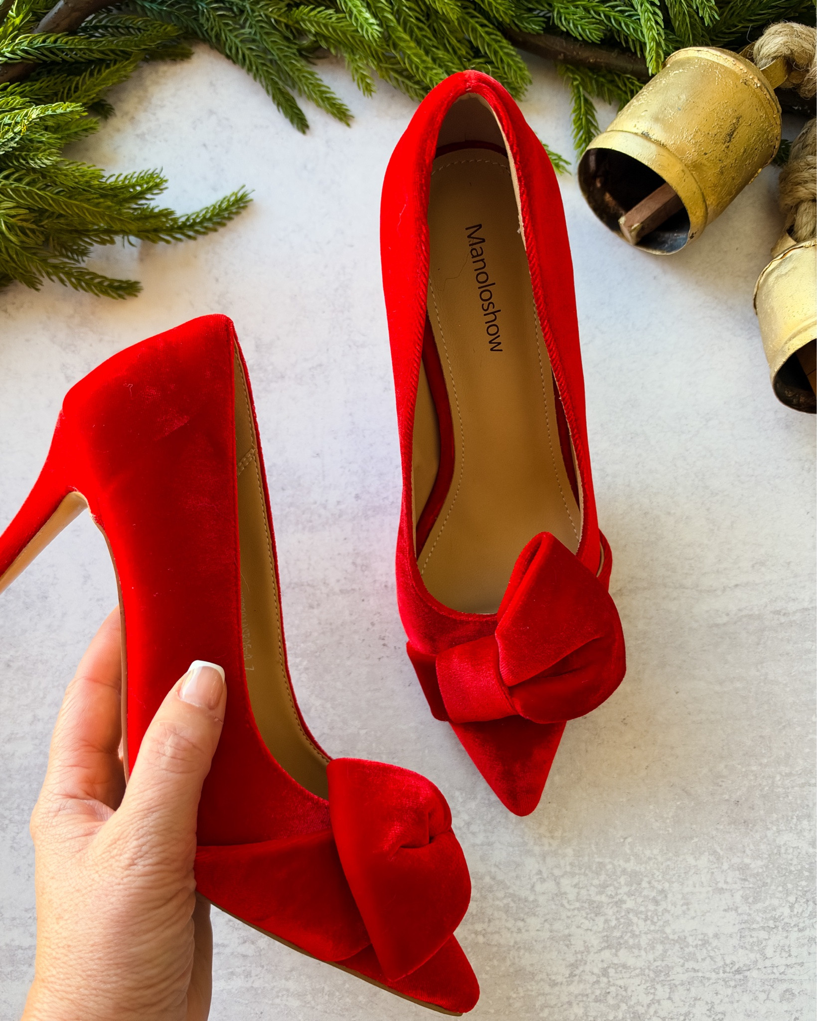 These red bow pumps from Amazon look so high end and are the perfect pop for all your holiday outfits...plus for under $50 they don't break the bank! 

 #LTKSeasonal #LTKOver40 #LTKMidsize