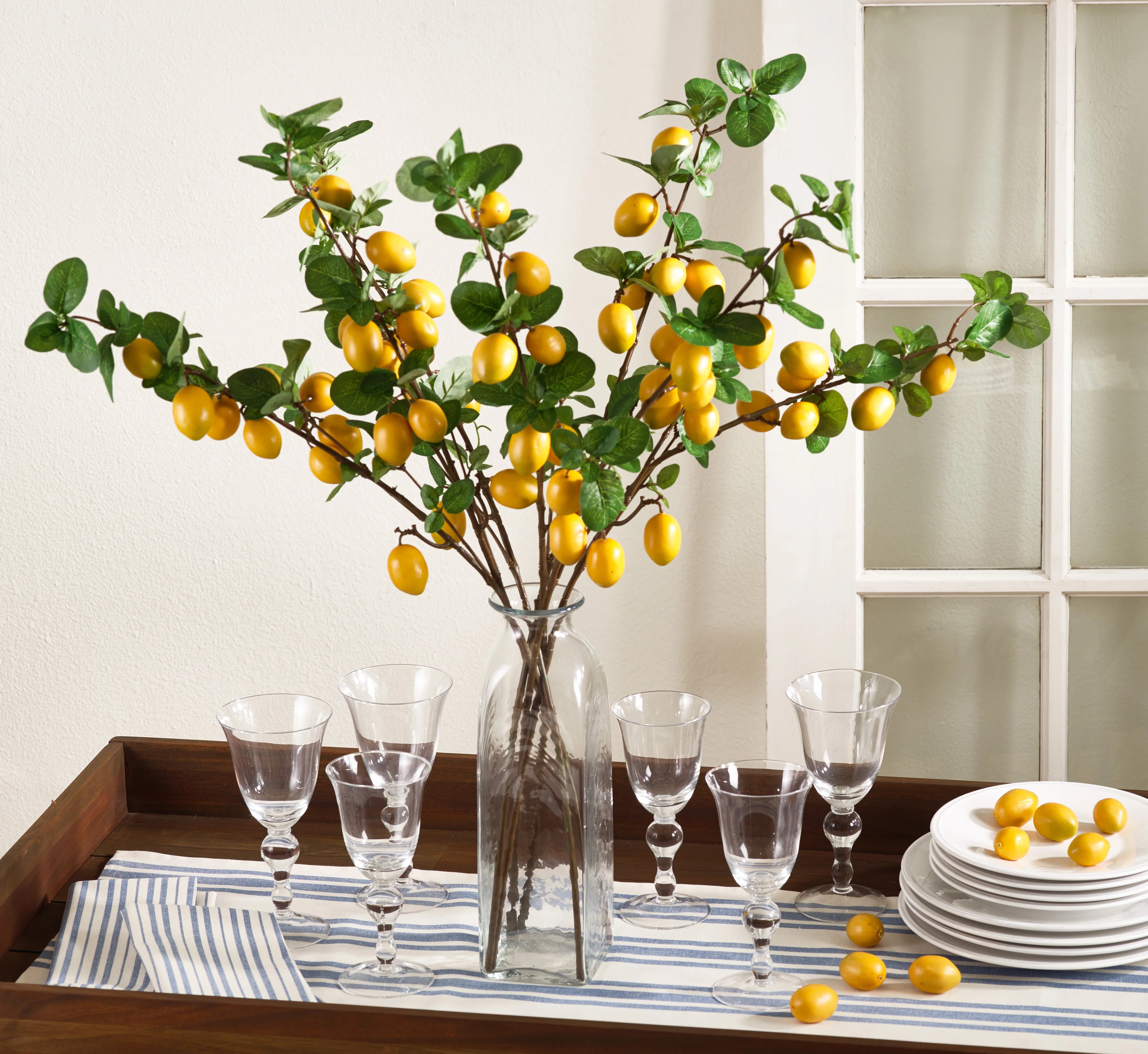 August Grove® 4 Piece Citrus Charm Lemon Branch & Reviews | Wayfair | Wayfair North America