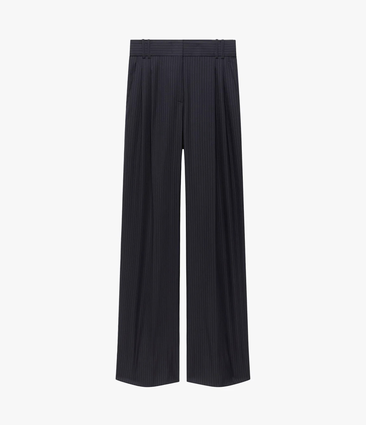 Twill Pleated Trouser | Navy/Chalk | AnotherTomorrow