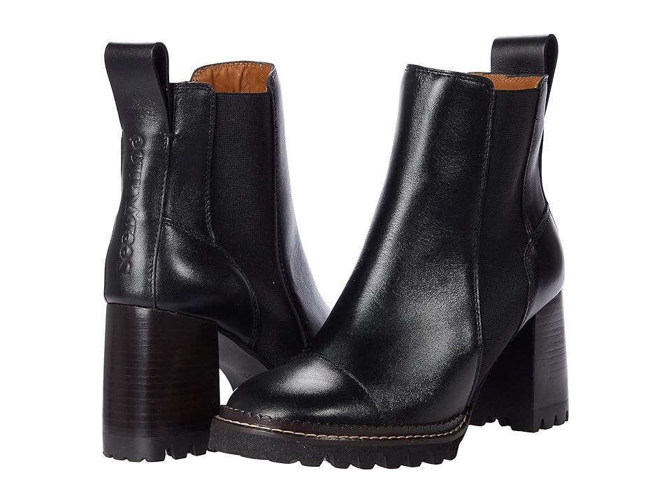 See by Chloe Mallory Ankle Boot Women's Shoes Black : EU 36 (US Women's 6) M, Leather | Zappos
