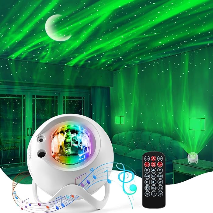 Aurora Northern Lights Projector: 60+ Light Effects White Noise Stars Sky Moon Lights for Bedroom... | Amazon (US)