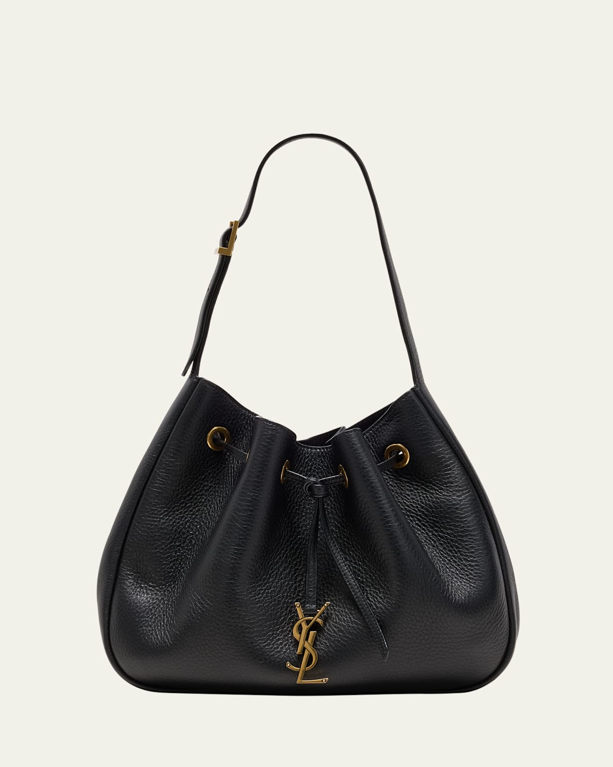 Paris VII Small YSL Hobo Bag in Grained Deer Leather | Bergdorf Goodman
