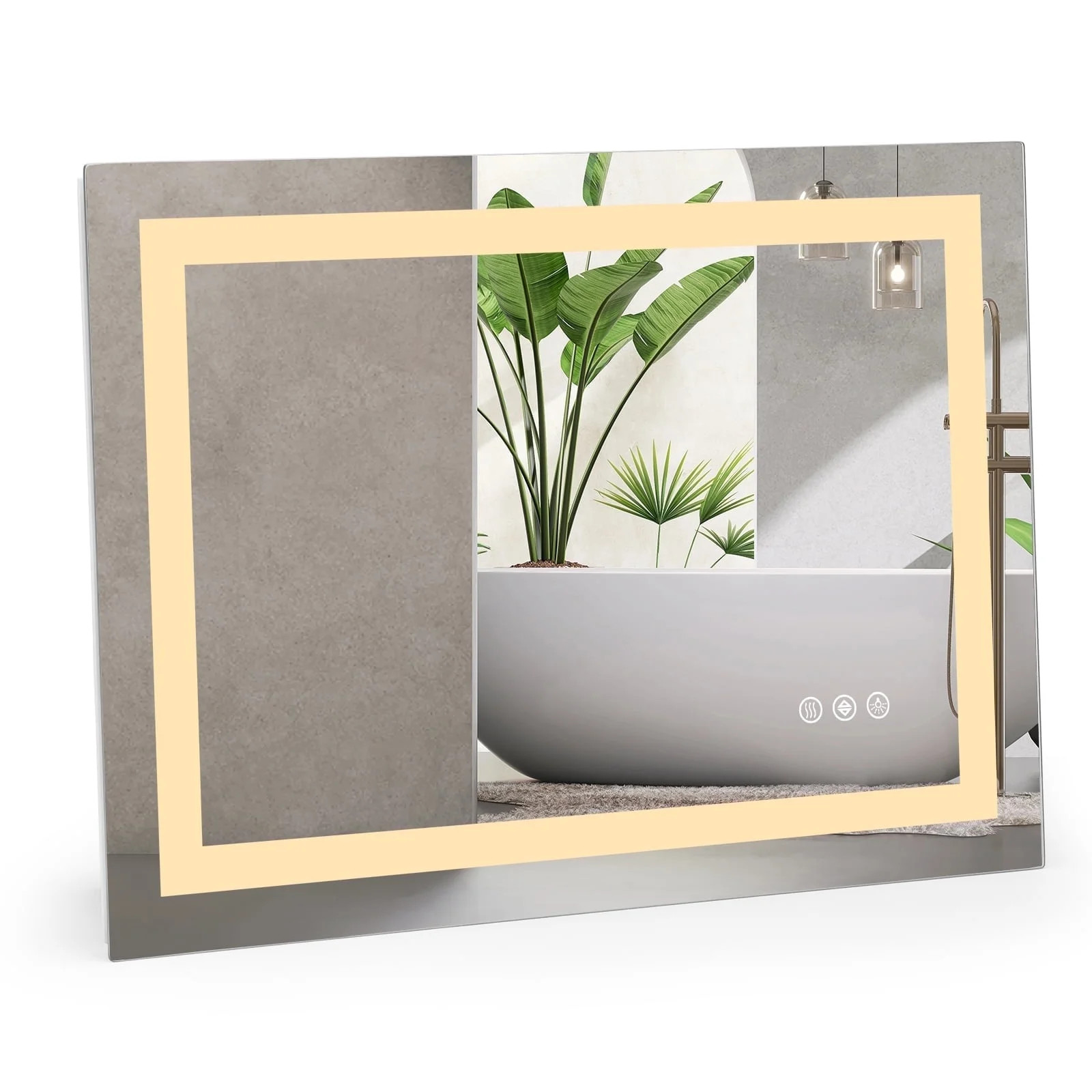 MCQ Anti-fog LED Bathroom Mirror, 24"X32" Inch Dual Light Source, Three Lighting Modes, White - W... | Walmart (US)