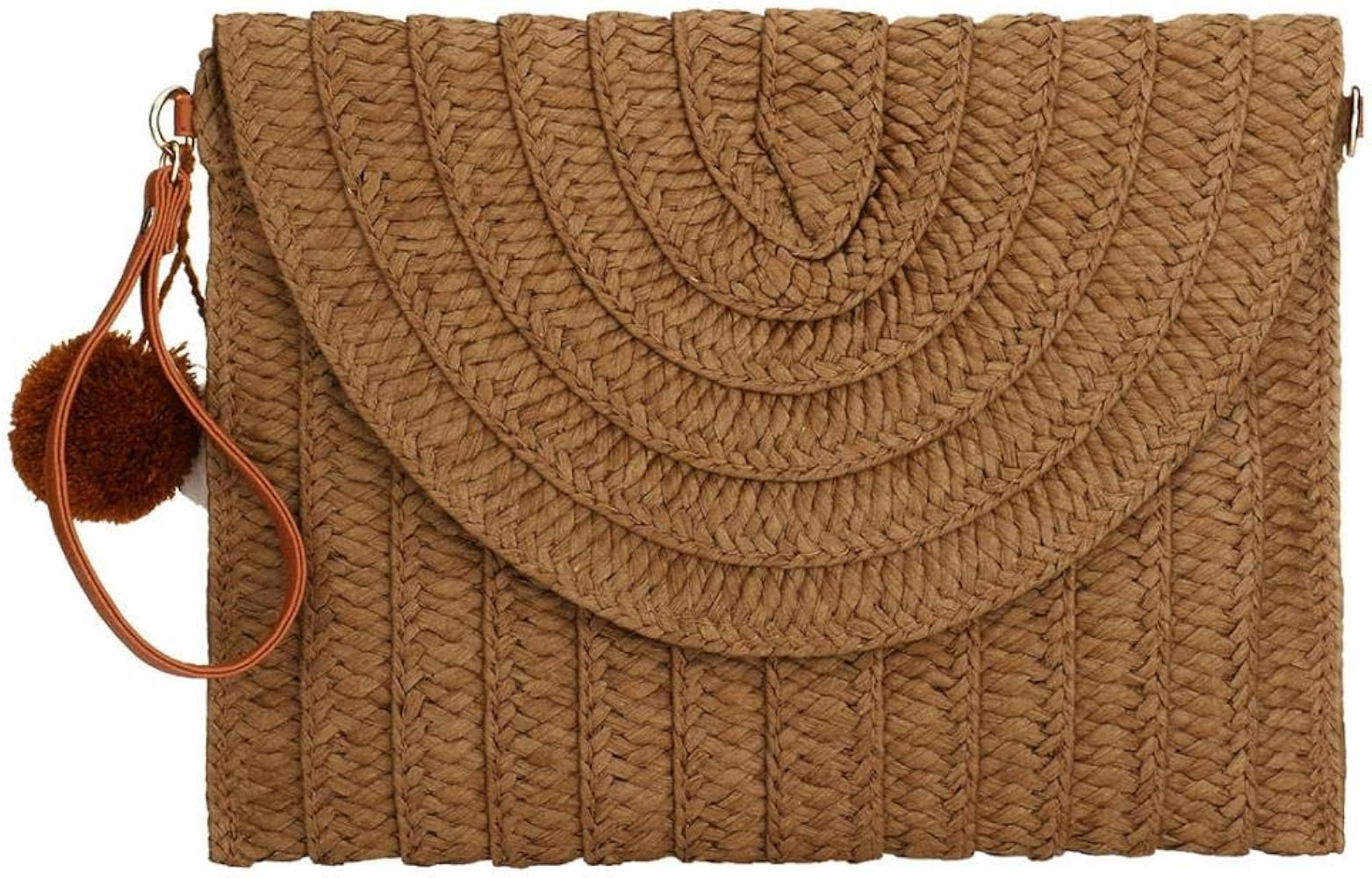 Womens Straw Clutch Summer Evening Handbag Beach Purse Woven Straw Bag Envelope Clutch | Amazon (US)