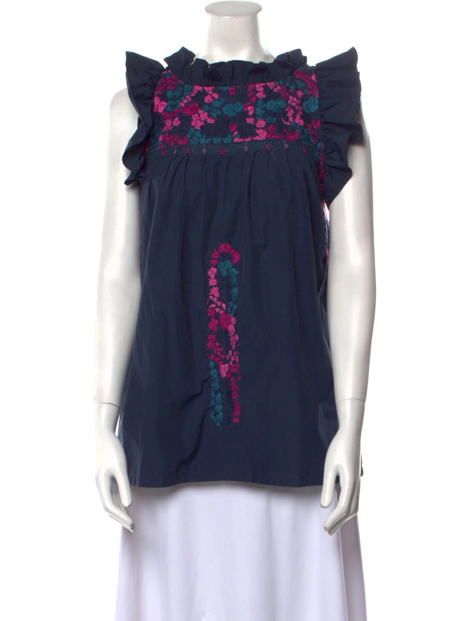 Floral Print Bateau Neckline Blouse | The RealReal