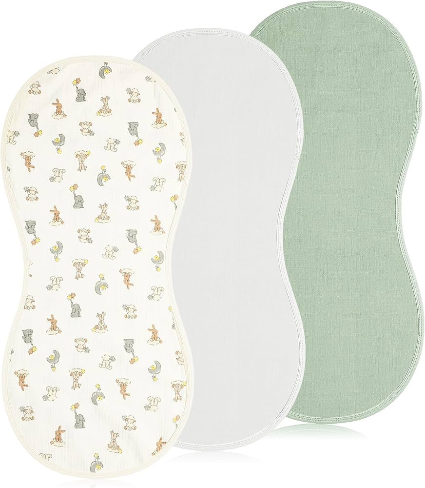 3 Pcs Changing Pad Liners Fits in Peanut Shape Changing Pad Waterproof Diaper Mats Organic Cotton... | Amazon (US)