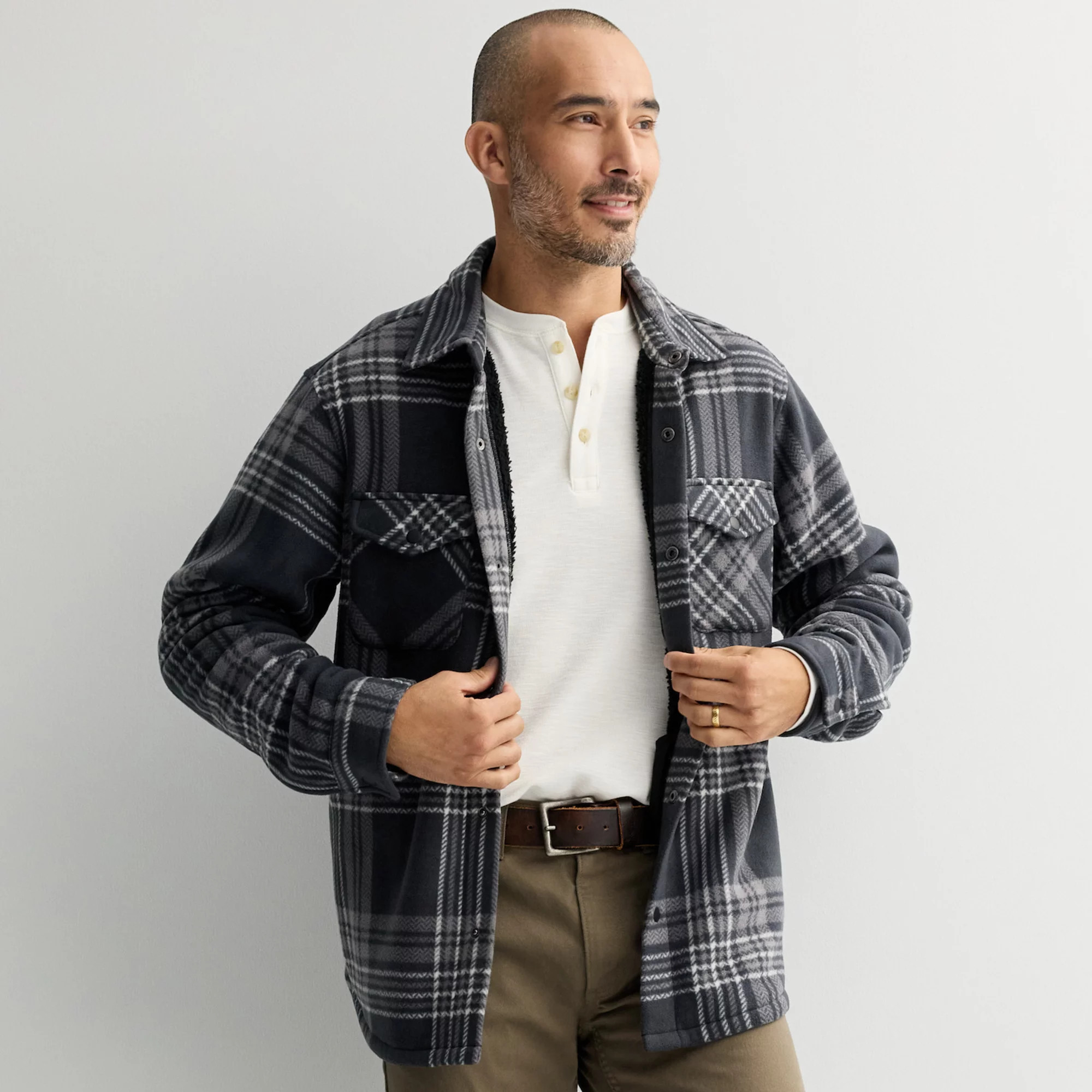 Men's Sonoma Goods For Life® Arctic Fleece Shirt Jacket | Kohl's
