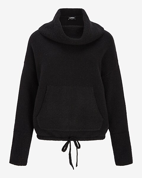 Cowl Neck Drawstring Waist Sweater | Express