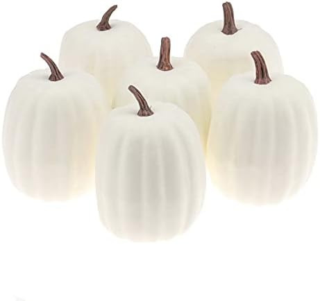 Woration High-Grade Fake Pumpkins Sets Artificial Milk White Pumpkin Decoration for Fall Harvest ... | Amazon (CA)