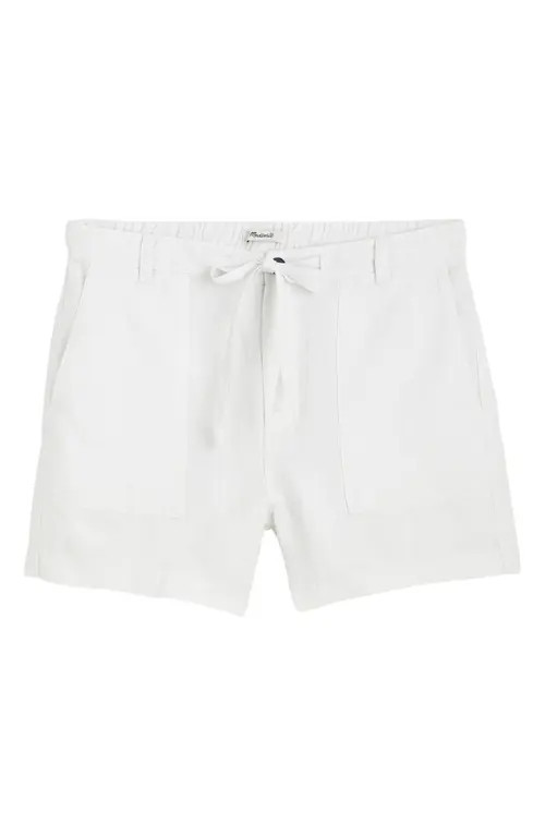 Madewell Drawstring Linen Shorts in Salt at Nordstrom, Size Small | Nordstrom
