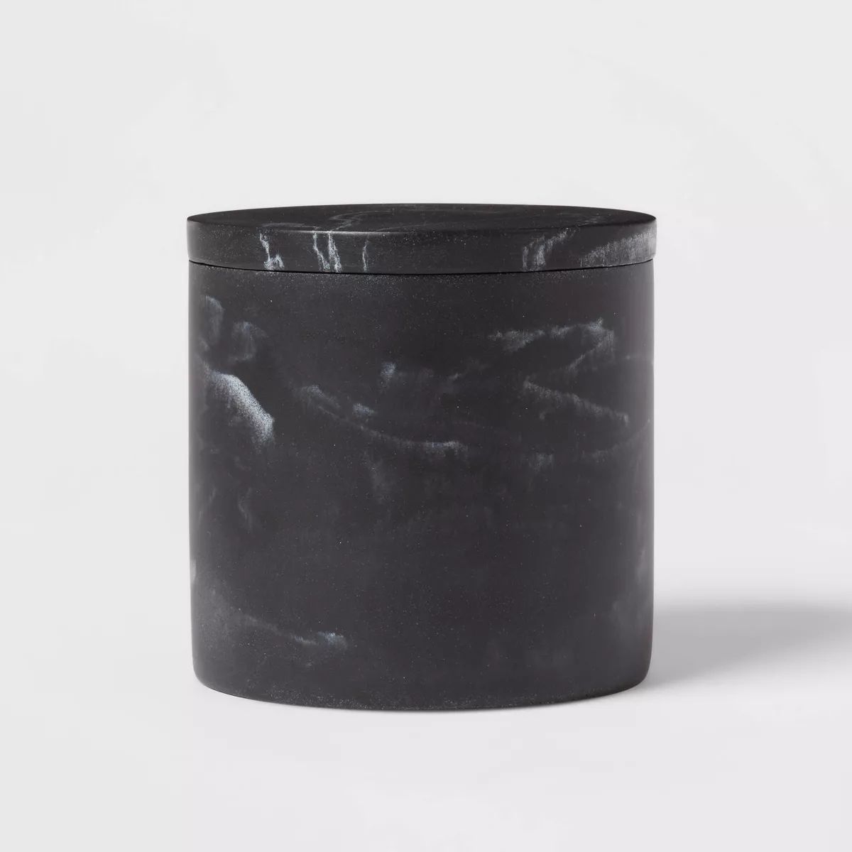 Marble Bath Canister Black - Threshold™: Resin Bathroom Accessories, Qtip Jar, Spot Clean Care | Target