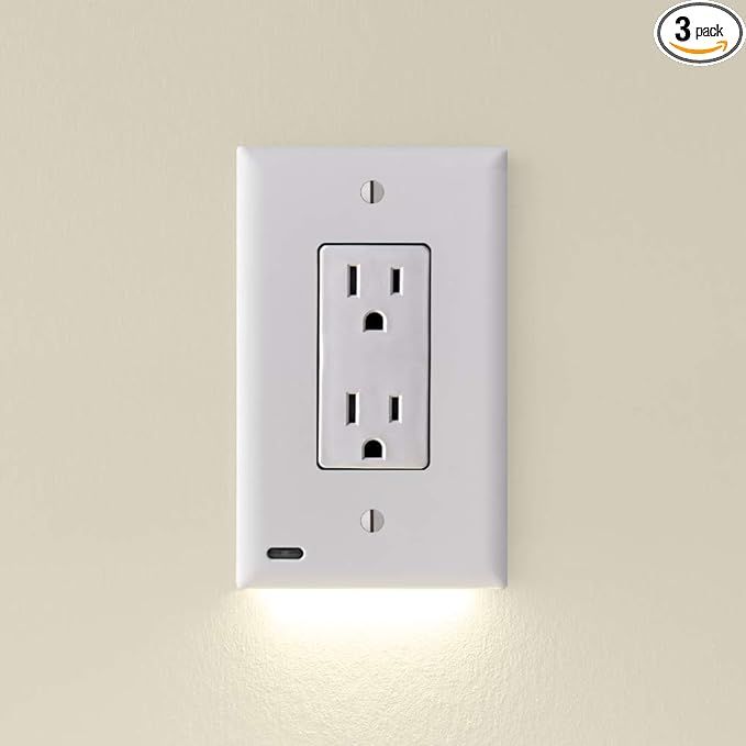 3 Pack - SnapPower GuideLight 2 for Outlets [for Standard Decor, Not GFCI outlets] - Night Light ... | Amazon (US)