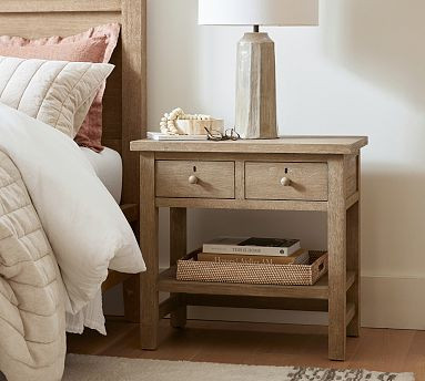 Farmhouse 2-Drawer Nightstand (28.5") | Pottery Barn (US)