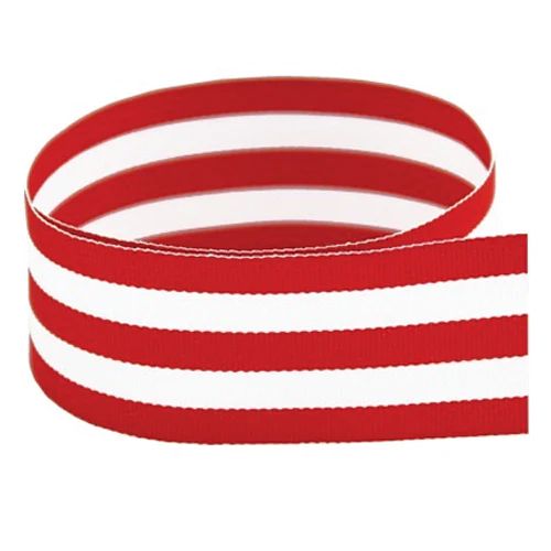 Preppy Striped Grosgrain Ribbon | Red | WH Hostess Social Stationery