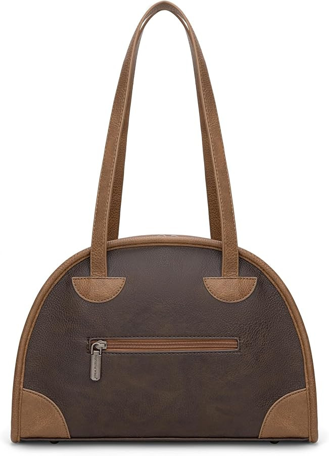Montana West Purses and Handbags for Women, Retro Style Bowling Handbag Leather Everyday Purse To... | Amazon (US)