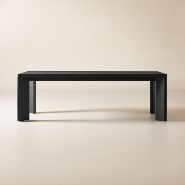 Sydney 95'' Rectangular Ebonized Oak Dining Table with Black Steel Legs | CB2