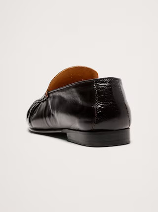 Leather Moc-Toe Loafer | Banana Republic (US)