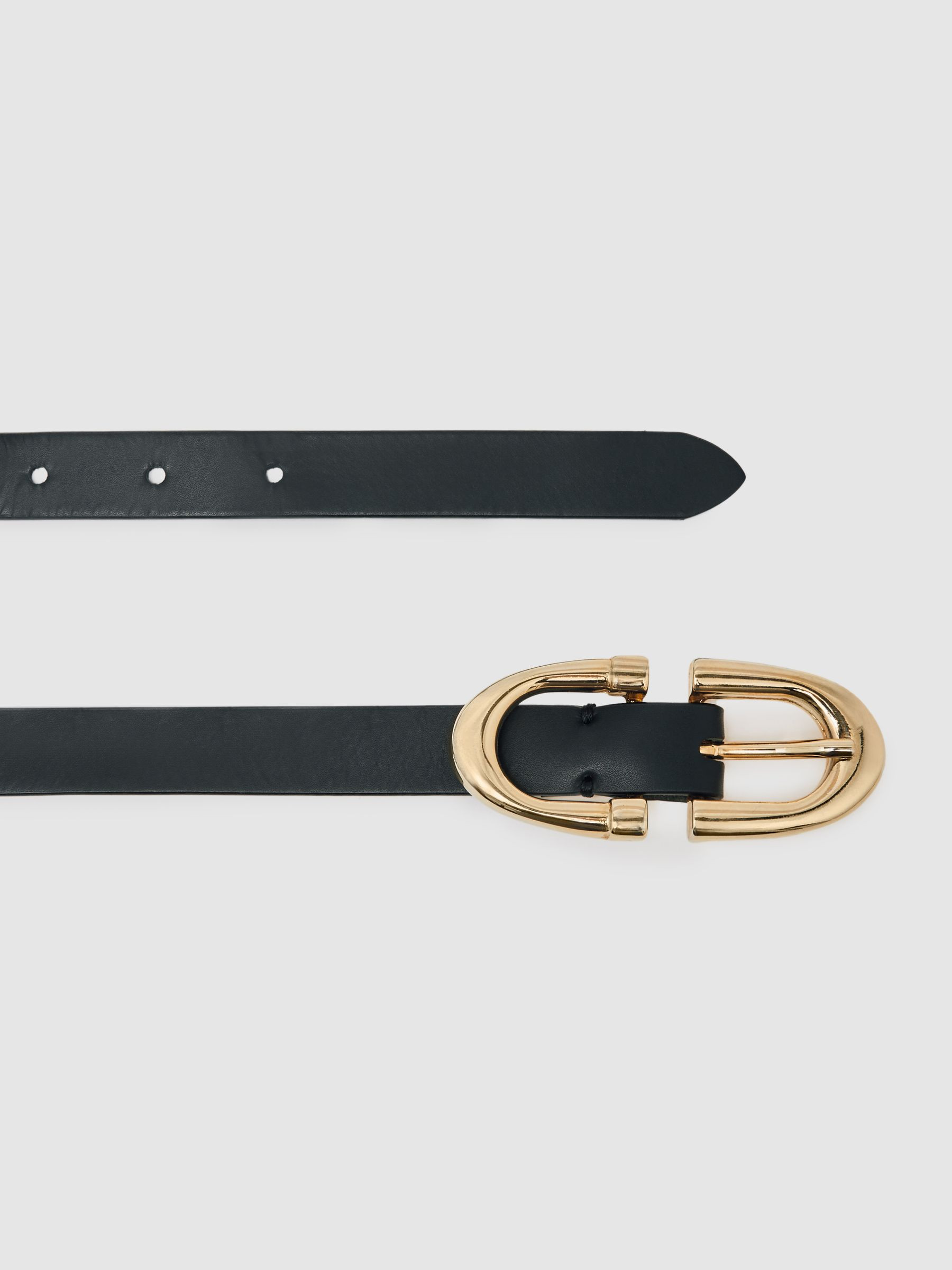 Horseshoe Belt in Black | Reiss UK