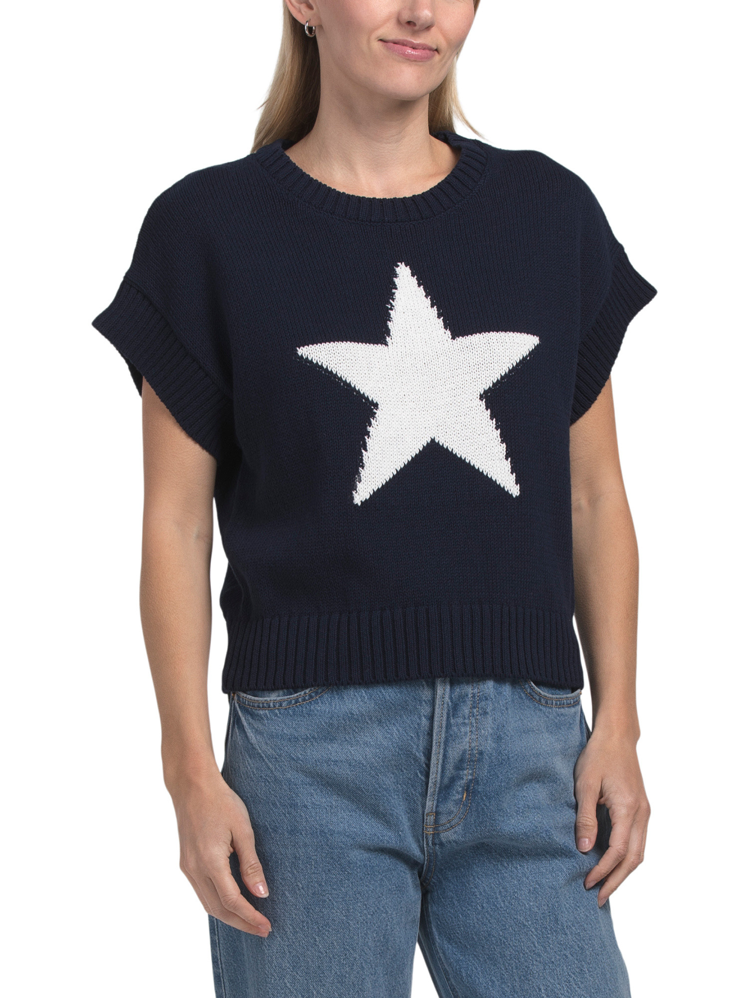 Star Dolman Short Sleeve Sweater | TJ Maxx