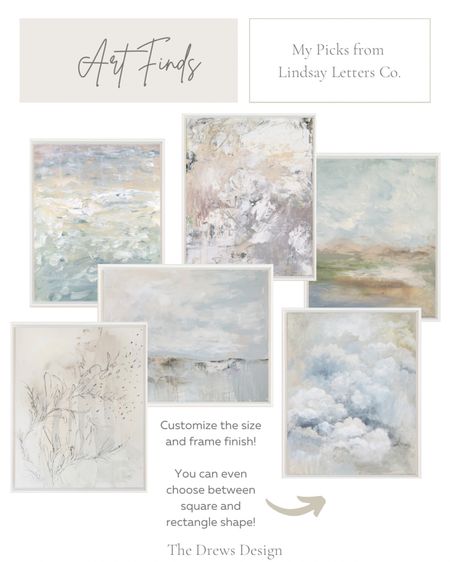 I love all these calming and neutral abstract art picks from Lindsay Letters Co. Customize the size and frame (you can even choose rectangle or square shape for most art prints!) I have Seaside in my office with the gallery aged brass frame and love it!

#LTKhome #LTKstyletip #LTKFind