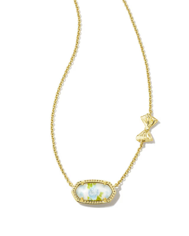 Kendra Scott x LoveShackFancy Gold Elisa Necklace in Blue Romance Blooming Heirloom Illusion | Ke... | Kendra Scott