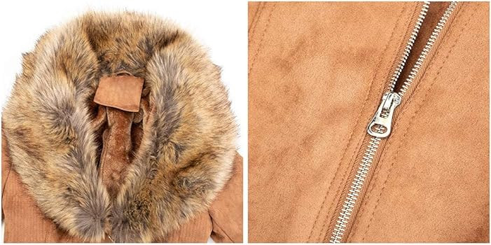 Bellivera Women Faux Leather Trench Coat Fleece-Lined Mid-length Jacket with Detachable Fur Colla... | Amazon (US)