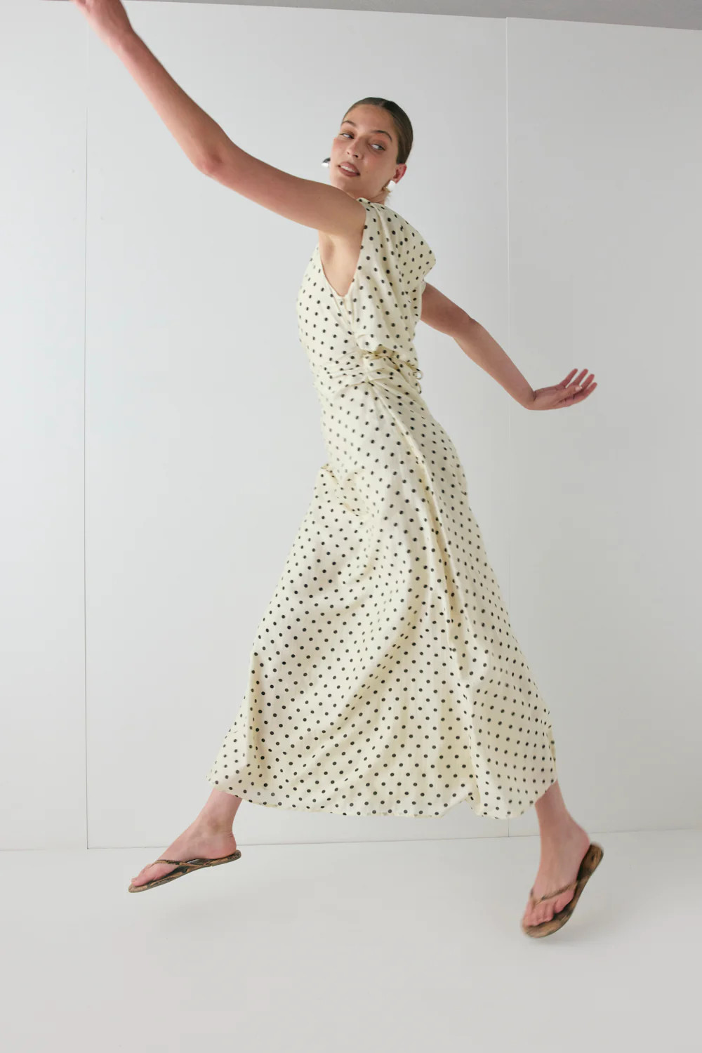 Yvonne Maxi Dress Polka Dot | VRG Grl