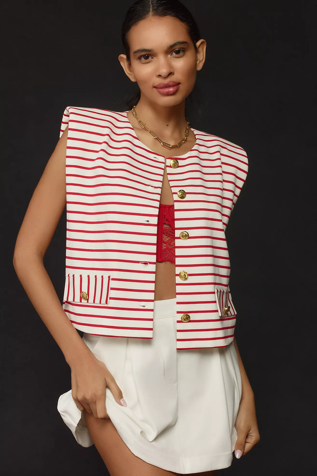 English Factory Muscle Cardigan Top | Anthropologie (US)