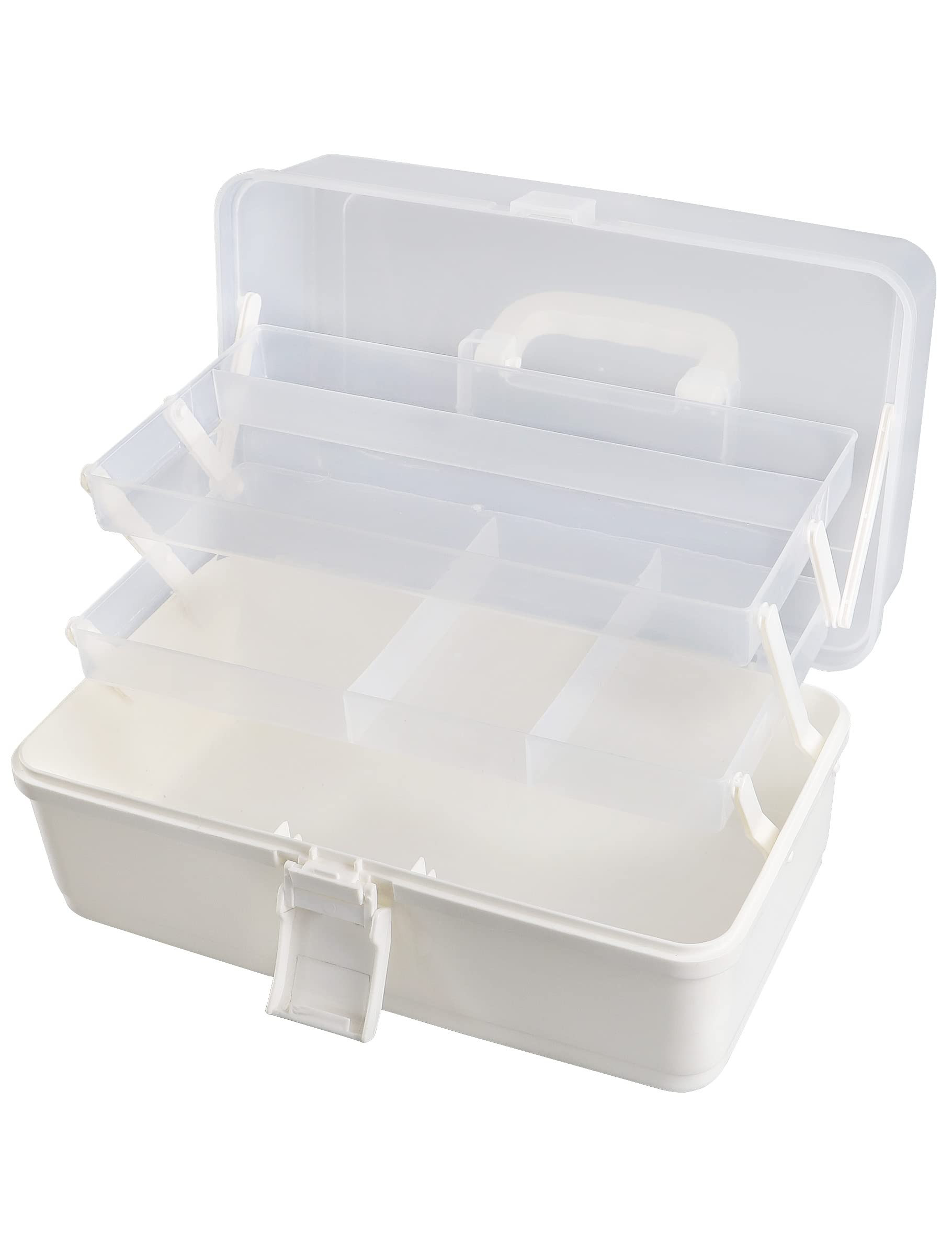 Craft Art Organizer - 3 Layer Storage Box, White, Tackle, Sewing, Hair Supply, Medication, Plasti... | Amazon (US)