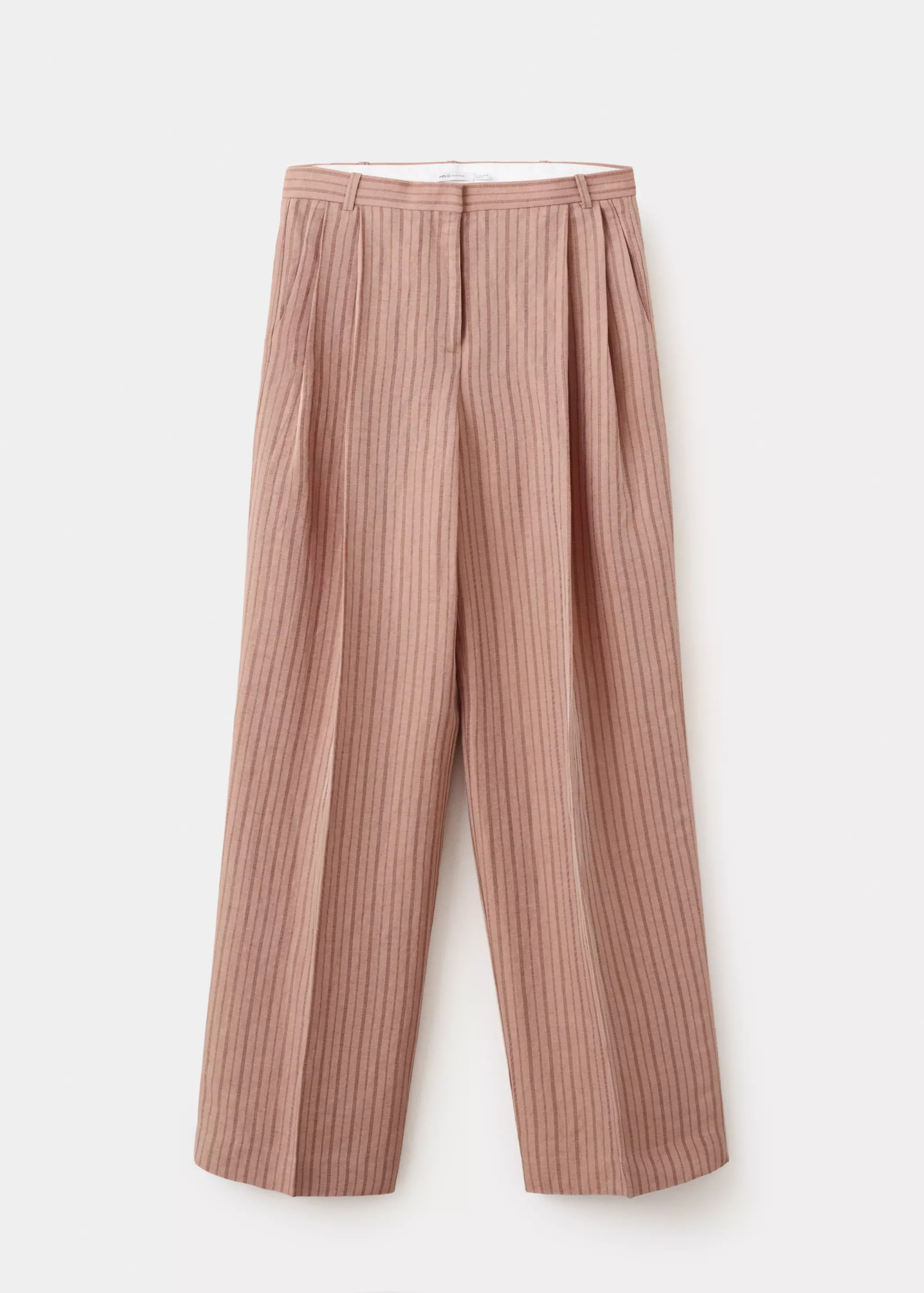 Striped linen suit pants | Mango (US/MX/AU)