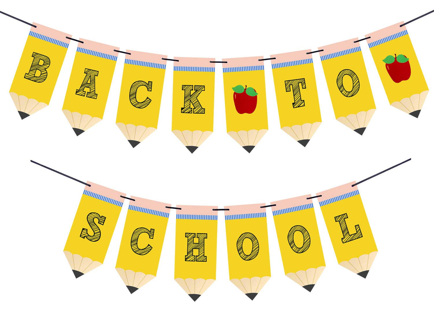 Back to School Pencil Banner - First Day of School Banner - Back to School Banner - Classroom Dec... | Amazon (US)